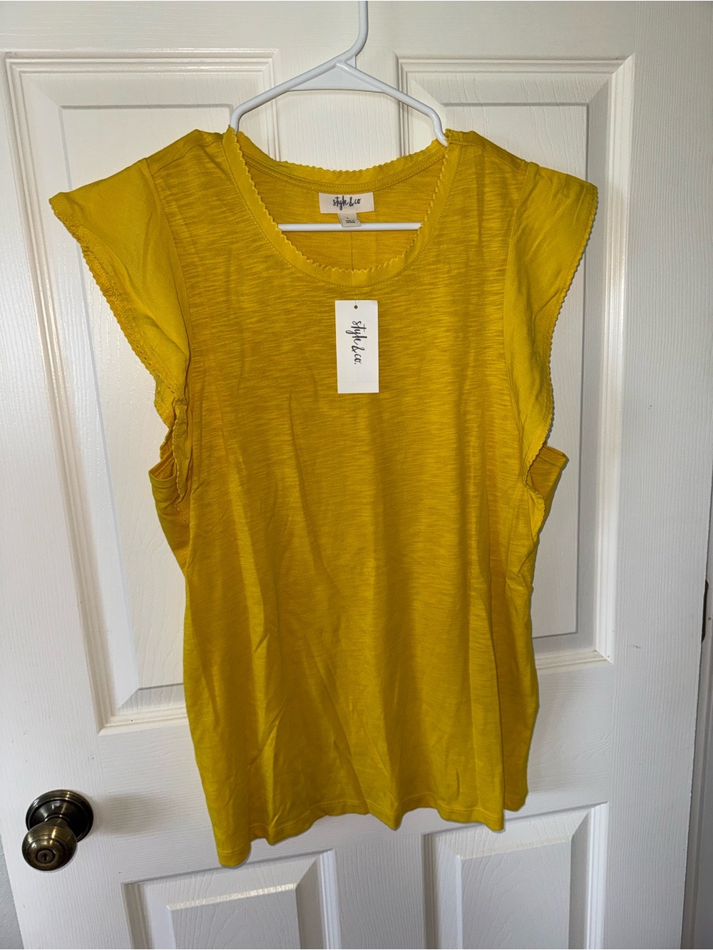 Style & Co. Bright Yellow Sleeveless Tank Top